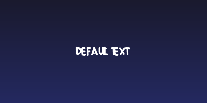 Default Text Social Header
