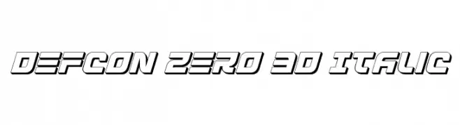 Defcon Zero 3D Italic  Descarca Fonturi Gratis
