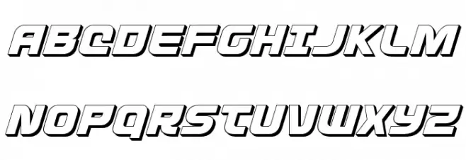 Defcon Zero 3D Italic Шрифта ВЕРХНИЙ