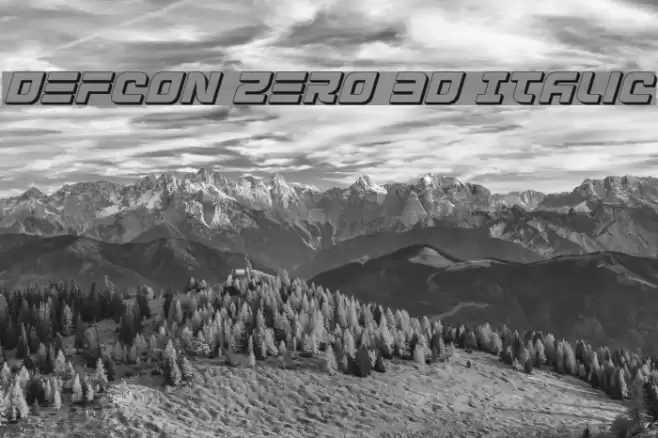 Defcon Zero 3D Italic Font examples
