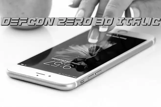 Defcon Zero 3D Italic Font examples