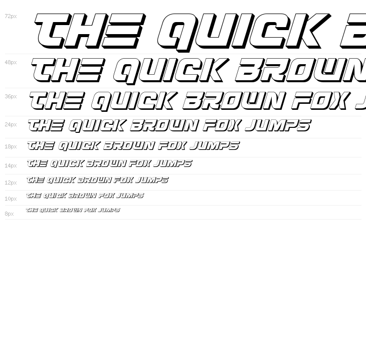 Defcon Zero 3D Italic Waterfall