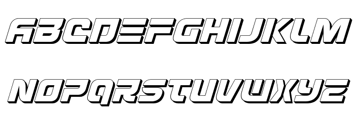Defcon Zero 3D Italic Font LOWERCASE