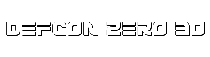 Defcon Zero 3D  font caratteri gratis