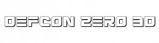 Defcon Zero 3D  Descarca Fonturi Gratis