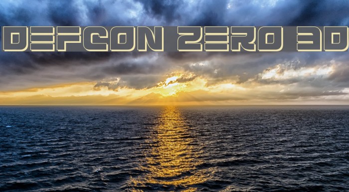 Defcon Zero 3D Font examples
