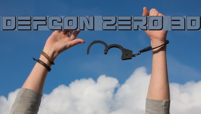 Defcon Zero 3D Font examples