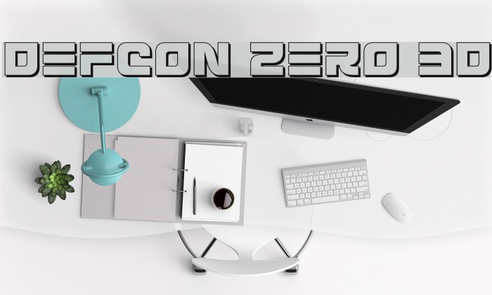 Defcon Zero 3D Font examples