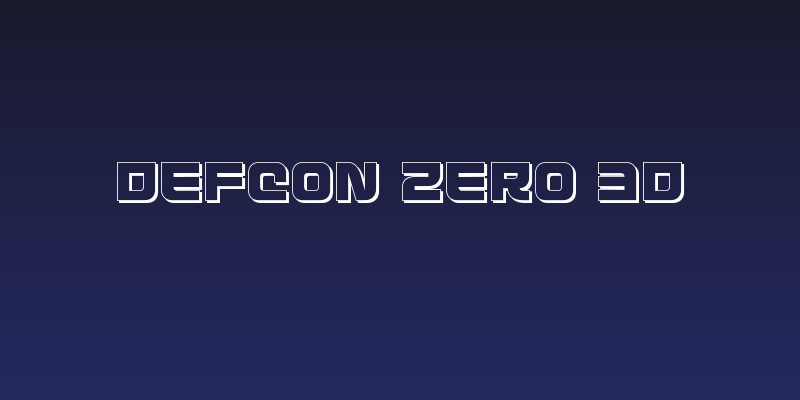 Defcon Zero 3D Social Header