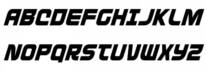 Defcon Zero Condensed Italic Schriftart Groß