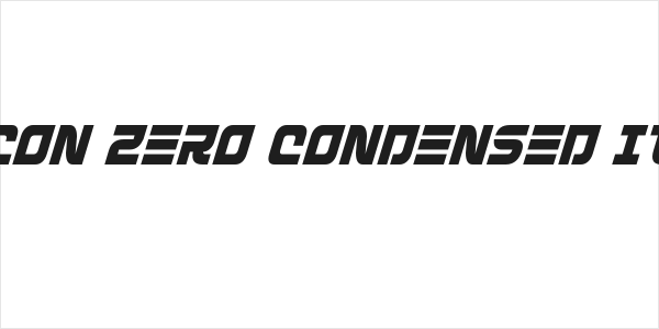 Defcon Zero Condensed Italic Logo