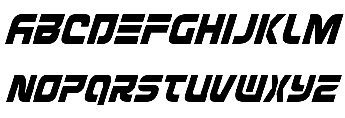 Defcon Zero Condensed Italic Font LOWERCASE