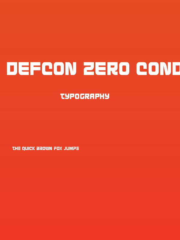 Defcon Zero Condensed Poster