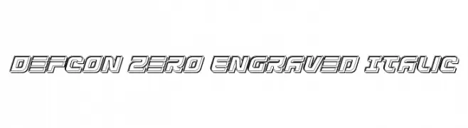 Defcon Zero Engraved Italic  Descarca Fonturi Gratis