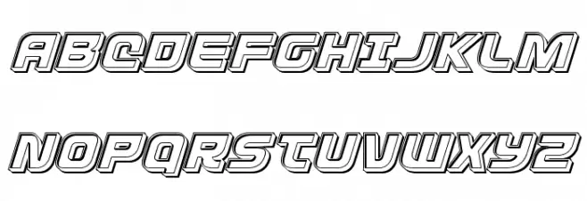 Defcon Zero Engraved Italic Fuentes MAYÚSCULAS