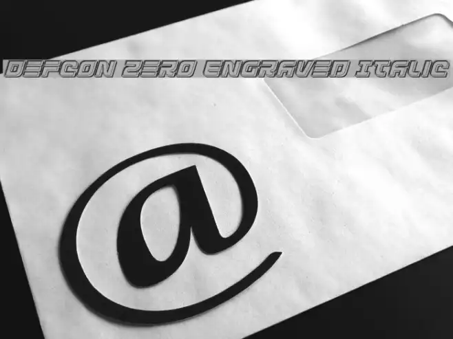 Defcon Zero Engraved Italic Example 3