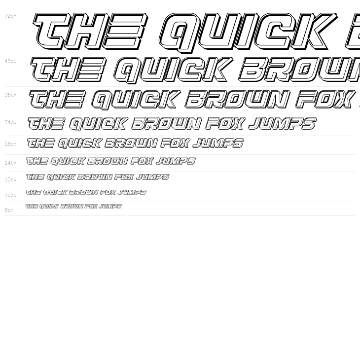 Defcon Zero Engraved Italic Waterfall