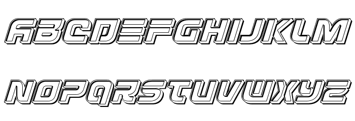 Defcon Zero Engraved Italic Font LOWERCASE