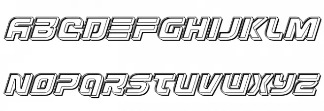 Defcon Zero Engraved Italic Caratteri MINUSCOLO