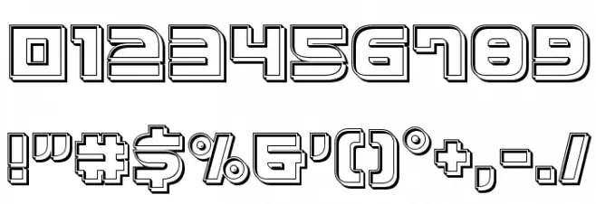 Defcon Zero Engraved Font OTHER CHARS