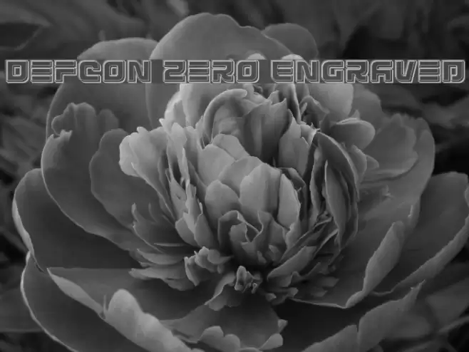 Defcon Zero Engraved Font examples