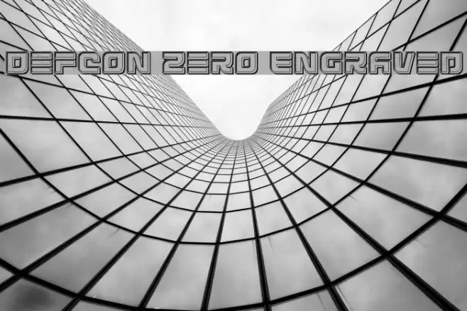 Defcon Zero Engraved Font examples