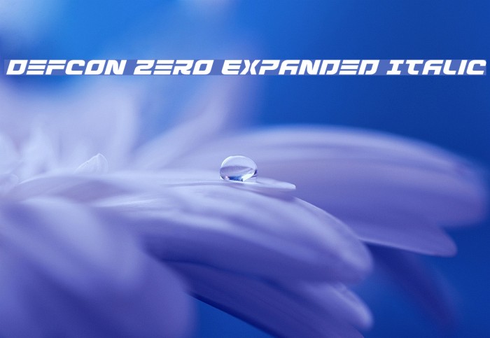 Defcon Zero Expanded Italic Example 1