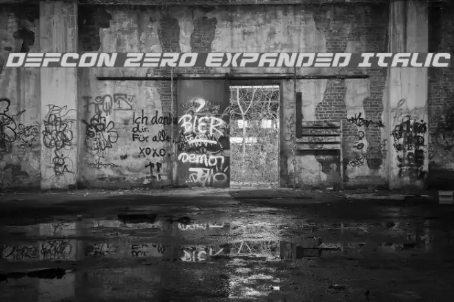 Defcon Zero Expanded Italic Example 2