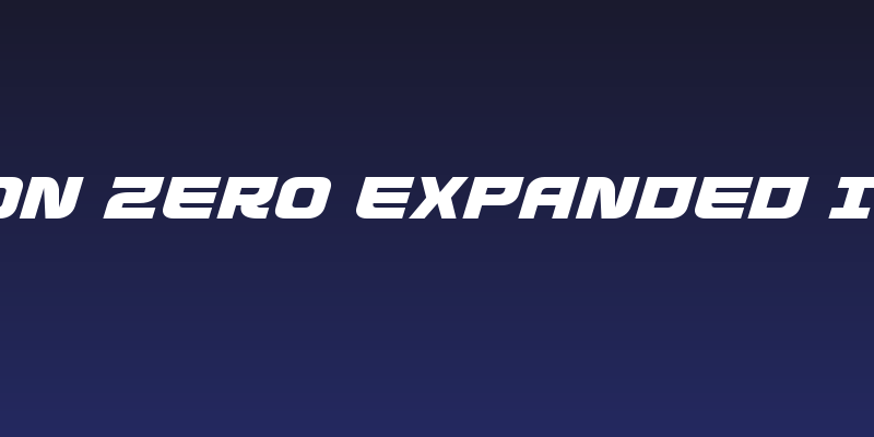 Defcon Zero Expanded Italic Social Header