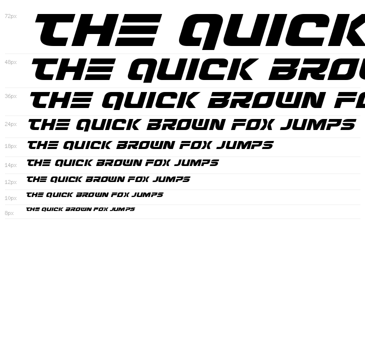 Defcon Zero Expanded Italic Waterfall