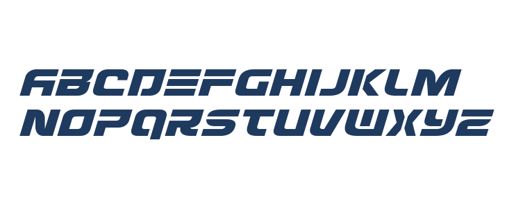 Defcon Zero Expanded Italic Lowercase