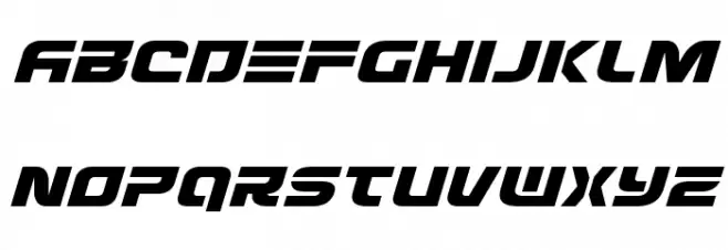 Defcon Zero Expanded Italic फ़ॉन्ट लोअरकेस