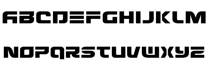 Defcon Zero Expanded Font LOWERCASE