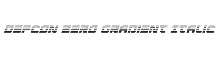 Defcon Zero Gradient Italic  नि: शुल्क फ़ॉन्ट्स डाउनलोड