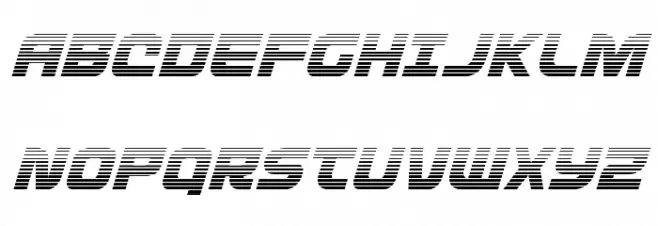 Defcon Zero Gradient Italic Fuentes MAYÚSCULAS
