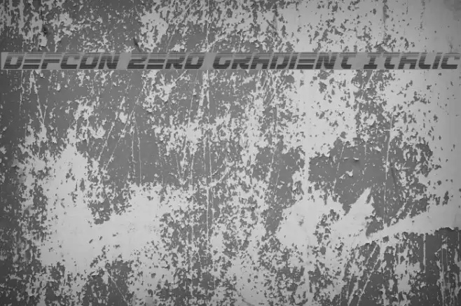 Defcon Zero Gradient Italic Font examples