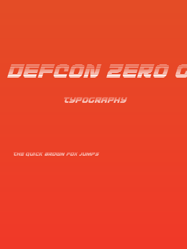 Defcon Zero Gradient Italic Poster