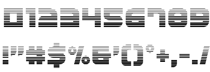 Defcon Zero Gradient Font OTHER CHARS