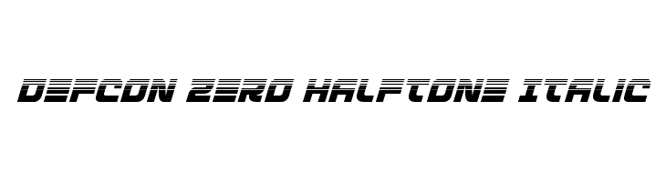 Defcon Zero Halftone Italic  フリーフォントのダウンロード