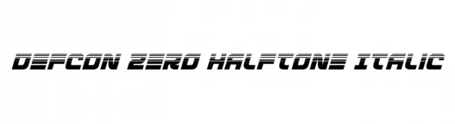 Defcon Zero Halftone Italic  baixar fontes gratis