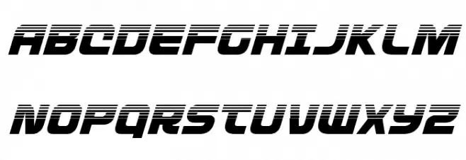 Defcon Zero Halftone Italic Caratteri MAIUSCOLE
