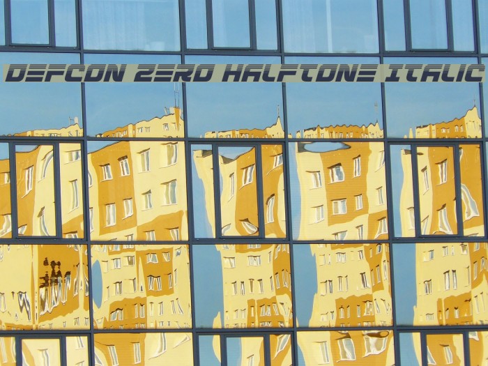 Defcon Zero Halftone Italic Font examples
