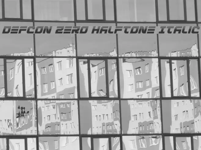 Defcon Zero Halftone Italic Example 1