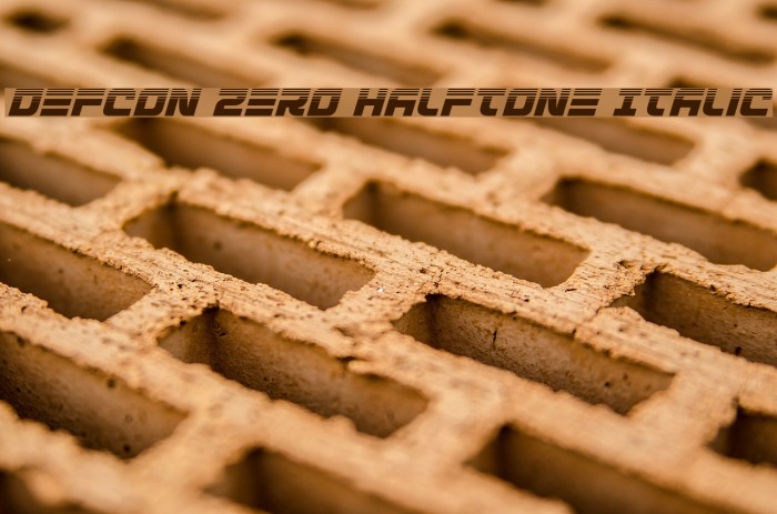 Defcon Zero Halftone Italic Font examples