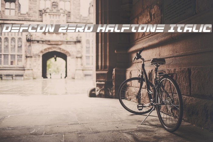 Defcon Zero Halftone Italic Font examples
