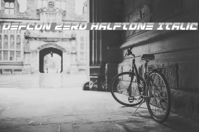 Defcon Zero Halftone Italic Example 3