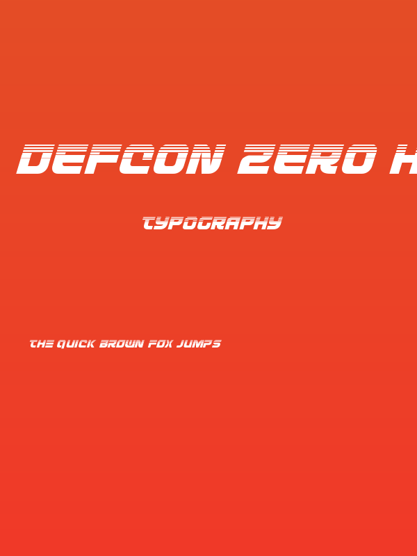 Defcon Zero Halftone Italic Poster