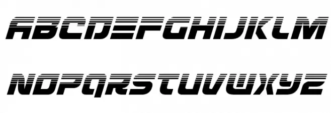 Defcon Zero Halftone Italic Caratteri MINUSCOLO