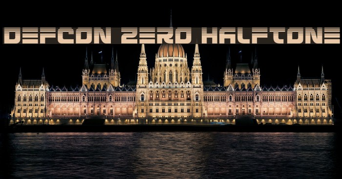 Defcon Zero Halftone Font examples