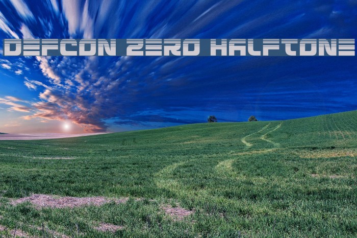 Defcon Zero Halftone Font examples